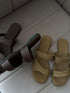 Summer Double Straps Slid-On Sandals